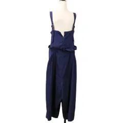 美品 Y's ワイズ ヨウジヤマモト オーバーオール サロペット ワイドパンツ YD-D08-011 サイズ2 ネイビー レディース 古着 中古 USEDのサムネイル