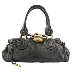 良品 Chloe クロエ パディントン レザー ボストンバッグ ハンドバッグ ブラック レディース 古着 中古 USEDのサムネイル