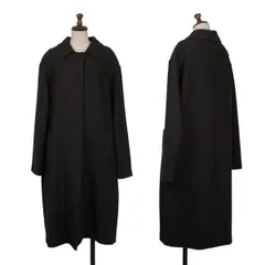 サラ ランツィSARA LANZI 混紡ウールステンカラーコート 黒Mのサムネイル