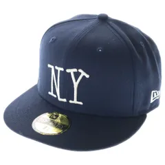STUSSY (ステューシー) ×New Era 59FIFTY ニューエラ ニューヨーク ベースボールキャップ 帽子 ネイビーのサムネイル