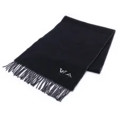 LOUIS VUITTON (ルイヴィトン) ■ LVデュアル スカーフ マフラー ブラック コットンのサムネイル