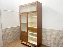 昭和レトロ 家具 レトロポップ アーチ窓 食器棚 飾り棚 キャビネット