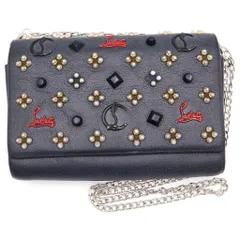 CHRISTIAN LOUBOUTIN (クリスチャンルブタン) パロマチェーンミニバッグ ショルダーバッグ グレー レザー シルバー金具のサムネイル