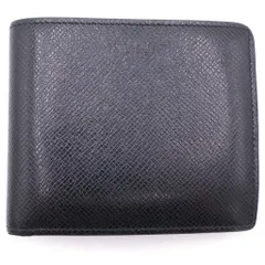 SAINT LAURENT PARIS (サンローランパリ) レザーコンパクトウォレット 二つ折り財布 ブラック 396303のサムネイル