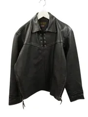 バンソン VANSON デンバー レザー プルオーバー ジャケット サイドジップ SM ブラック USA製のサムネイル