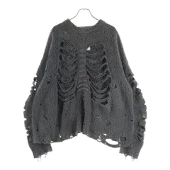 doublet (ダブレット) 25AW RIBCAGE KNIT PULLOVER ボーンデザイン リブゲージ ニットプルオーバー セーター グレー 25AW61KN192のサムネイル