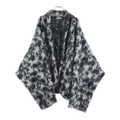 SAINT LAURENT PARIS (サンローランパリ) ブラッシュド ジャガード モヘヤ キモノ ジャケット ブラック×ホワイト #XLのサムネイル