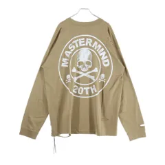 mastermind JAPAN (マスターマインドジャパン) ダメージ加工 ロゴプリント クルーネック長袖Tシャツ カットソー ベージュ MJ17P01-TSのサムネイル