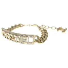 CHANEL (シャネル) ココマーク ロゴ ラインストーン ファレルコラボ GP ブレスレット A17C ゴールドのサムネイル