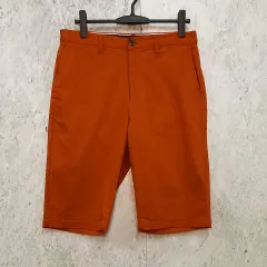 THE SHOP TK ザ ショップ ティーケー ハーフパンツ カジュアル デイリーユース 無地 ストレッチ オレンジ Mサイズ ◎、□〇☆のサムネイル