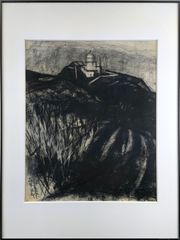 真作□ベルナール・ビュッフェ リトグラフ 鉄道駅 直筆サイン□版画
