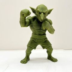 モンスター 置物 12cm 化け物 ねずみ グリーン 緑 カート ドライブ 車