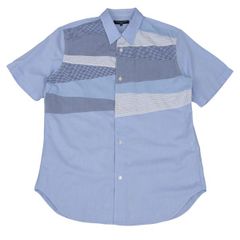 サークルパッチ ロゴ入り貝ボタン 半袖シャツ コムデギャルソンオム L