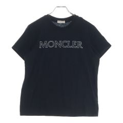 モンクレール Tシャツ ラインストーン ビッグロゴ ブラック S - メルカリ