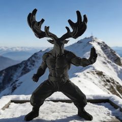 モンスター 置物 12cm 化け物 ねずみ グリーン 緑 カート ドライブ 車