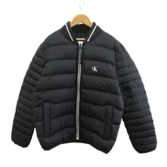 カルバンクラインジーンズ Calvin Klein Jeans ダウンジャケット アウター ブルゾン M 黒 ブラック リブカラー ロゴ 長そで /PP ■GY50のサムネイル