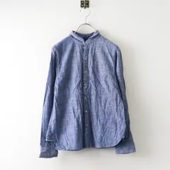 パラスパレス Pal'las Palace コットンシャンブレーラウンドカラーシャツ F＼ブルー インディゴ ブラウス 丸襟【2400015021089】のサムネイル