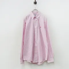 【紳士服】Archive ブルックス ブラザーズ Brooks Brothers ロゴ刺繍 チェック コットン B.D 長袖シャツ M ピンク┃【2400015024028】のサムネイル