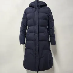 UNIQLO ユニクロ シームレス ダウンジャケット ロング丈 ブラック レディース Sのサムネイル