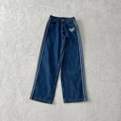 ジェニ着用【adidas x FIORUCCI】デニムトラックパンツ S ワイド