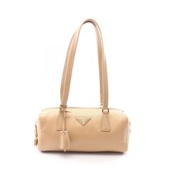 美品 PRADA 三角ロゴ Re-Nylon ジップ ラムレザーロングコート 黒