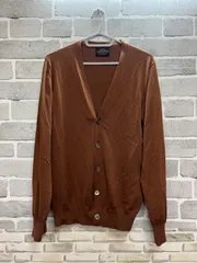 Y【Y11-65】△ UNITED ARROWS　Sサイズ　カーディガン　茶色　メンズのサムネイル