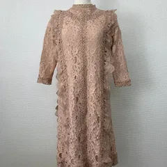 tocco closet レースワンピース 長袖 モカベージュ M 上品 お呼ばれのサムネイル