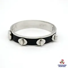 【中古】COACH コーチ ターンロックブレスレット F96352 ブラック　黒　レディース　アクセサリー 【102036345002】のサムネイル