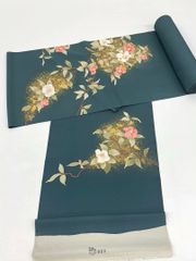 付け下げ 手描 金彩 マドンナブルー色 正絹 反物 T7885 - メルカリ