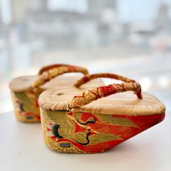七五三用 草履 鶴柄 厚底 本畳 ポックリ - メルカリ