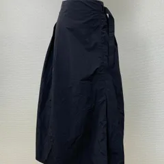 巻きスカート ロング L ネイビー ラップスカート きれいめのサムネイル