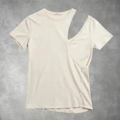 Little Suzie リトルスージー アシンメトリー レイヤード トップス 変形 半袖 Tシャツ FREE 25-3-26のサムネイル