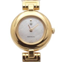 新品電池 稼働 MIKIMOTO あこや シェル文字盤 ジュエリーウォッチ 時計