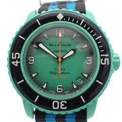 スウォッチ BLANCPAIN × Swatch INDIAN OCEAN 自動巻き メンズ 腕時計 グリーン 社外ベルト SO35I100【いおき質店】のサムネイル
