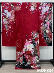 振袖 ラメ刺繍 金彩 銀通し 紋意匠 身丈167cm 撥水加工済 MO3142 