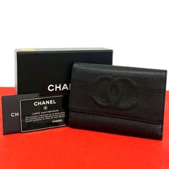 極美品✨国内正規品】シャネル 財布 ココステッチ キャビア Wホック 二