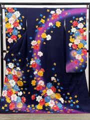 振袖 刺繍 相良刺繍 銀通し 身丈176cm トールサイズ HKT224 - メルカリ