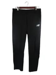 ニューバランス NEW BALANCE ジャージ トラック パンツ ロング ロゴ 刺しゅう 裾 ジップ サイズ L 黒 QQQのサムネイル