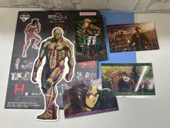 【D4-61】◎ 中古　進撃の巨人　一番くじ　スッテカー　ライナー&ハンジ&鎧の巨人&ジャンのサムネイル