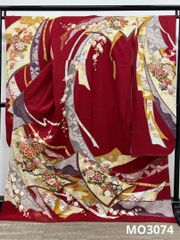 振袖 豪華 染め鹿の子 金彩 ふくれ織 身丈165cm 振袖 金駒 金彩 染め鹿子 ふくれ織 身丈165cm 撥水加工済 MO3007