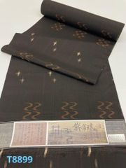 古典匠紬 縦縞に絣柄 黒地 正絹 反物 T8953 - メルカリ