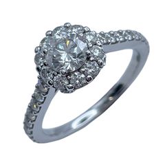 GRAFF Round Diamond Ring, White Gold Au750 Jewelry