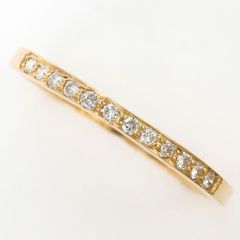 未使用品 k18YG 天然ダイヤモンド0.10ct ハーフエタニティ リング