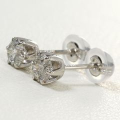 25925✨ポンテヴェキオ ピアス ハート ダイヤ1石 K18 ホワイトゴールド 