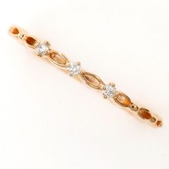 ageteコットンレースリング ダイヤモンド0.02ct k10 透かしリング ageteコットンレースリング ダイヤモンド0.02ct k10 透かしリング