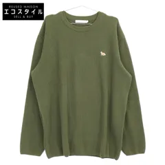 MAISON KITSUNE　メゾンキツネ　IM00511KT1064 カーキ ベイビーフォックス パッチ ニット　ＸＬのサムネイル