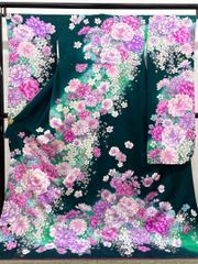 振袖 刺繍 金彩 牡丹 大輪 身丈166cm HKT128 - メルカリ