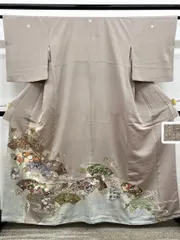 千總 色留袖 金駒 金彩 扇面 四季の花々 高島屋扱い 正絹 HKT069のサムネイル