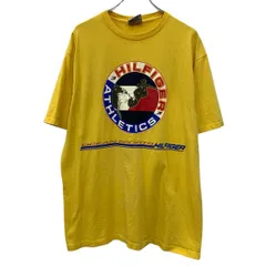 ～00s TOMMY HILFIGER 半袖 プリントTシャツ M イエロー トミーヒルフィガー プルオーバー ～00年代 ビッグプリント 夏物 a806-6449のサムネイル
