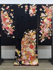 振袖 仮絵羽 ラメ刺繍 金彩 紋意匠 正絹 未仕立て品 八掛付き MOK940 